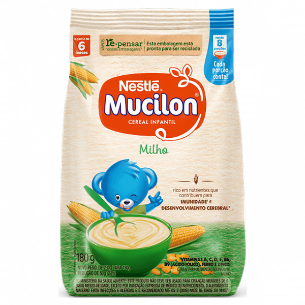 Mingau Mucilon Milho Sache 180Gr - Embalagem 1X180 GR