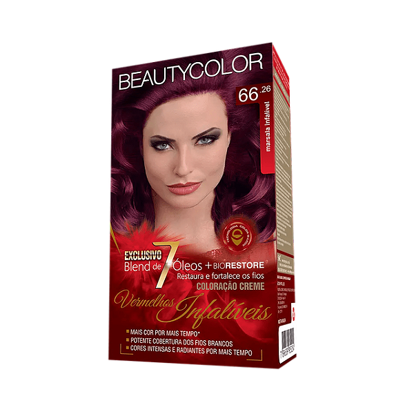 Tintura Para Cabelo Beauty Color 66.26 Marsala Infalivel - Embalagem 1X1 UN