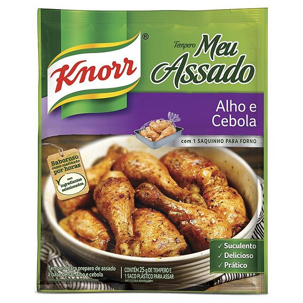 Tempero Em Po Knorr Meu Assado Sabor Alho E Cebola 25Gr - Embalagem 15X25 GR - Preço Unitário R$6,91