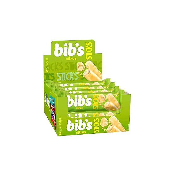 Chocolate Bibs Sticks Citrus 32Gr - Embalagem 16X32 GR - Preço Unitário R$1,78