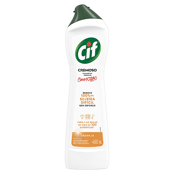 Limpador Cremoso Multiuso Cif Laranja 450Ml - Embalagem 1X450 ML
