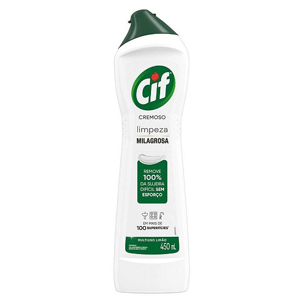 Limpador Cremoso Multiuso Cif Limao 450Ml - Embalagem 1X450 ML