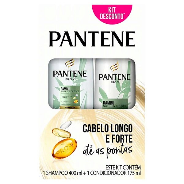 Kit Pantene Pro-V Shampoo 400Ml + Condicionador 175Ml Bambu - Embalagem 1X2 UN