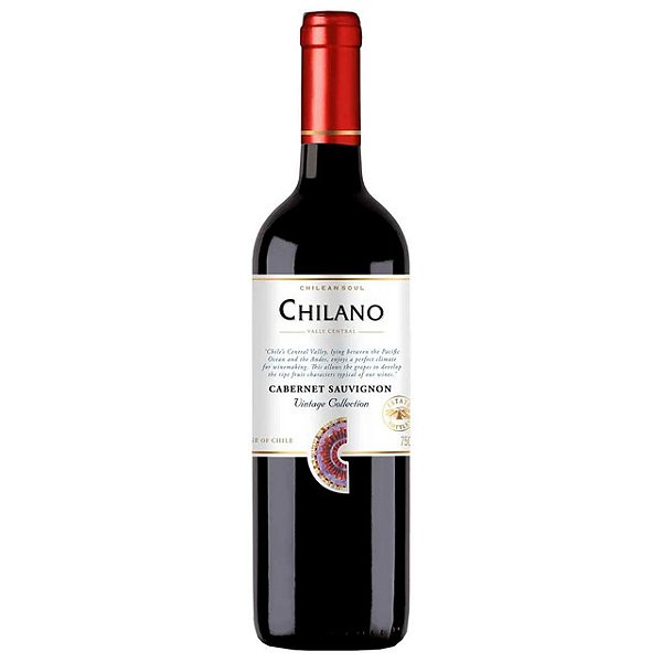 Vinho Chileno Chilano Cabernet Sauvignon Tinto Seco 750Ml - Embalagem 1X750 ML