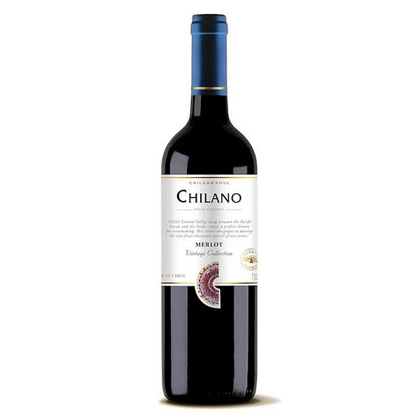 Vinho Chileno Chilano Merlot Tinto 750Ml - Embalagem 1X750 ML