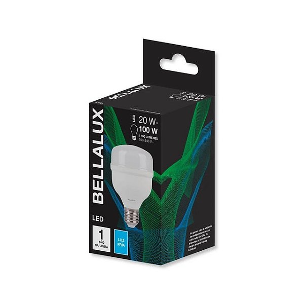 Lampada De Led Bellalux 20W Branca Luz Fria Bivolt 100-240V - Embalagem 1X1 UN