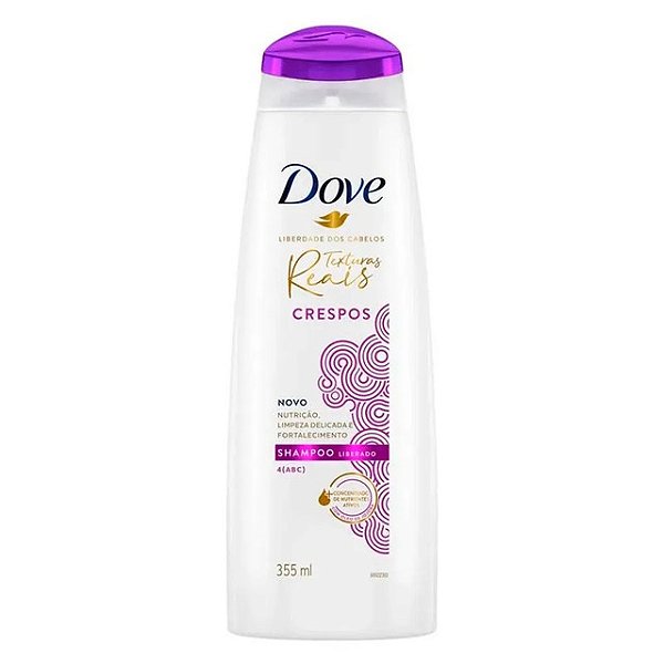 Shampoo Dove Texturas Reais Cabelos Crespos 355Ml - Embalagem 1X355 ML