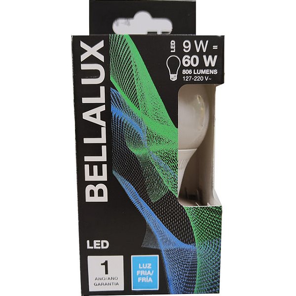 Lampada De Led Bellalux 9W Branca Luz Fria Bivolt 100-240V - Embalagem 1X1 UN