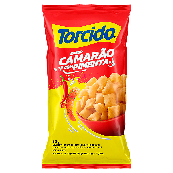 Salgadinho Torcida Camarao Com Pimenta 60Gr - Embalagem 1X60 GR
