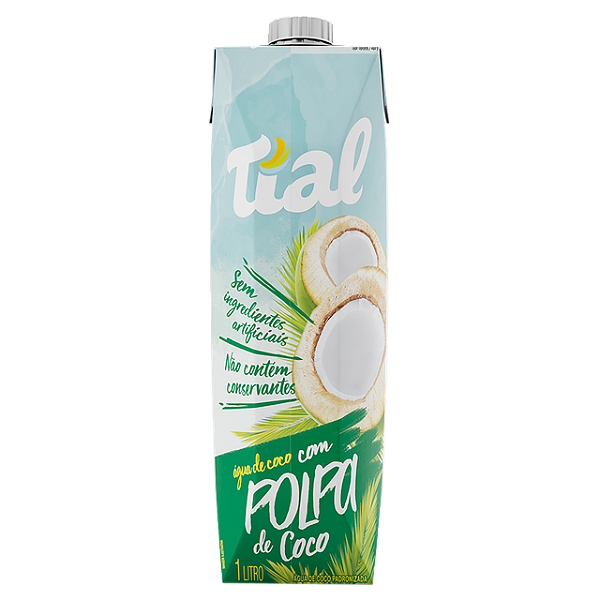 Agua De Coco Tial Polpa 1 Litro - Embalagem 12X1 LT - Preço Unitário R$15,58