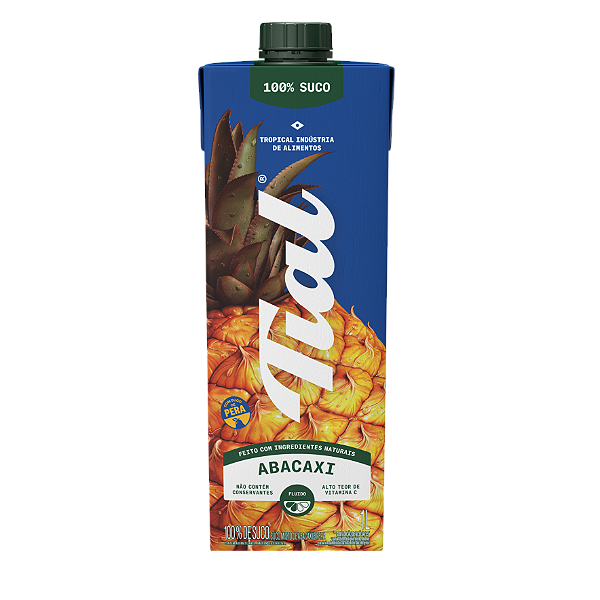 Suco Tial Misto Abacaxi E Pera 100% Suco Sem Adicao De Acucar 1 Litro - Embalagem 12X1 LT - Preço Unitário R$9,46