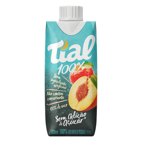 Suco Tial Misto Pessego E Pera 100% Suco Sem Adicao De Acucar 330Ml - Embalagem 12X330 ML - Preço Unitário R$3,61