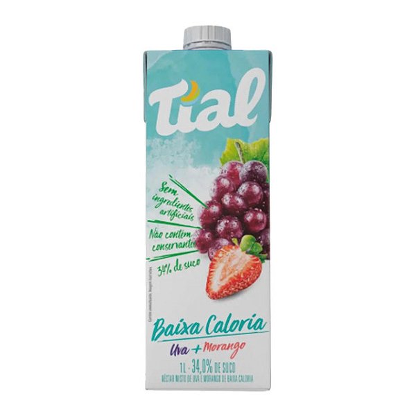 Suco Tial Nectar Misto Uva, Morango E Pera Baixa Caloria 1 Litro - Embalagem 12X1 LT - Preço Unitário R$5,88