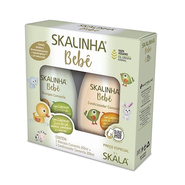 Kit Infantil Skalinha Bebe Shampoo 200Ml +Condicionador 200Ml Camomila - Embalagem 1X2 UN