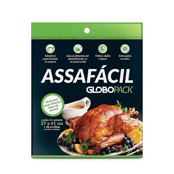 Assadeira Assafacil Globopack 27X41Cm Com 10 Un - Embalagem 25X10 UN - Preço Unitário R$7,11