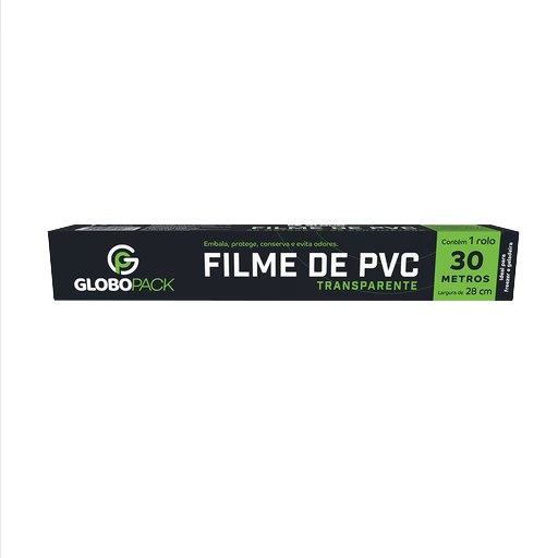 Filme Pvc Globopack 0,28X30 Metros - Embalagem 25X1 UN - Preço Unitário R$4,22