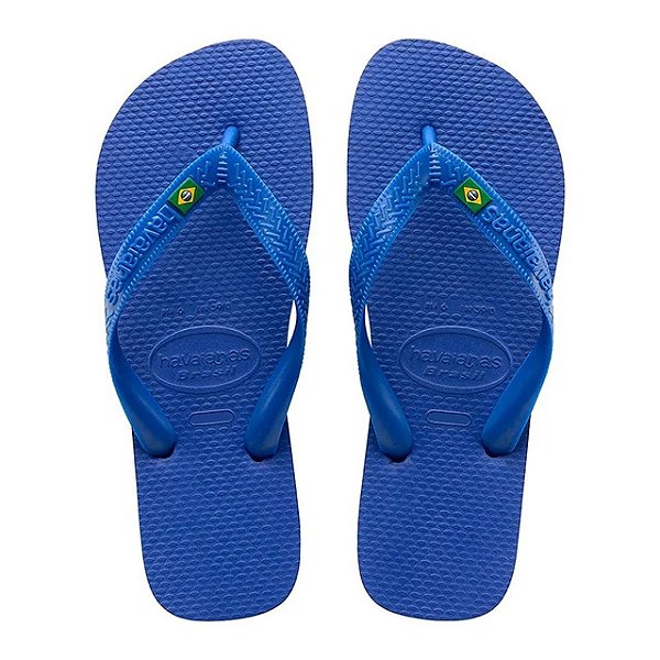 Sandalia Chinelo Havaianas Brasil Adulto Azul Naval Tamanho 35/36 - Embalagem 1X1 PAR