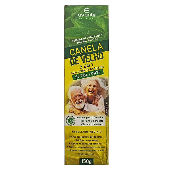 Pomada Para Massagem Avante Canela De Velho 2 Em 1 Com Sebo De Carneiro Extra Forte 150Gr - Embalagem 1X150 GR