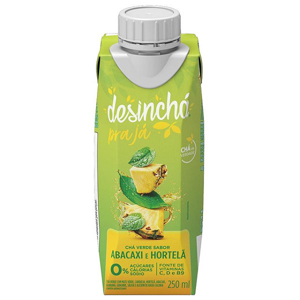 Cha Verde Pronto Tial Desincha Sabor Abacaxi E Hortela 250Ml - Embalagem 12X250 ML - Preço Unitário R$4,74