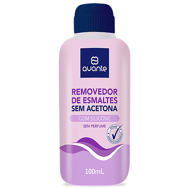 Removedor De Esmalte Avante Sem Acetona Com Silicone 100Ml - Embalagem 12X100 ML - Preço Unitário R$4,72