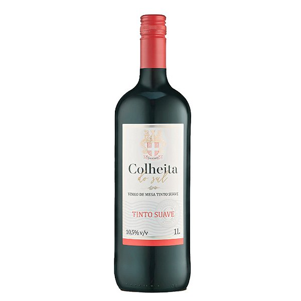Vinho Colheita Do Sul Tinto Suave 1 Litro - Embalagem 12X1 LT - Preço Unitário R$18,79