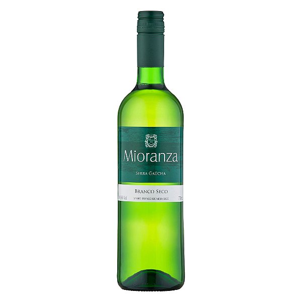 Vinho Mioranza Branco Seco 750ml - Embalagem 12X750 ML - Preço Unitário R$14,24