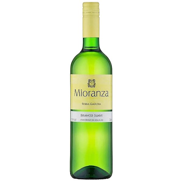 Vinho Mioranza Branco Suave 750ml - Embalagem 12X750 ML - Preço Unitário R$14,24