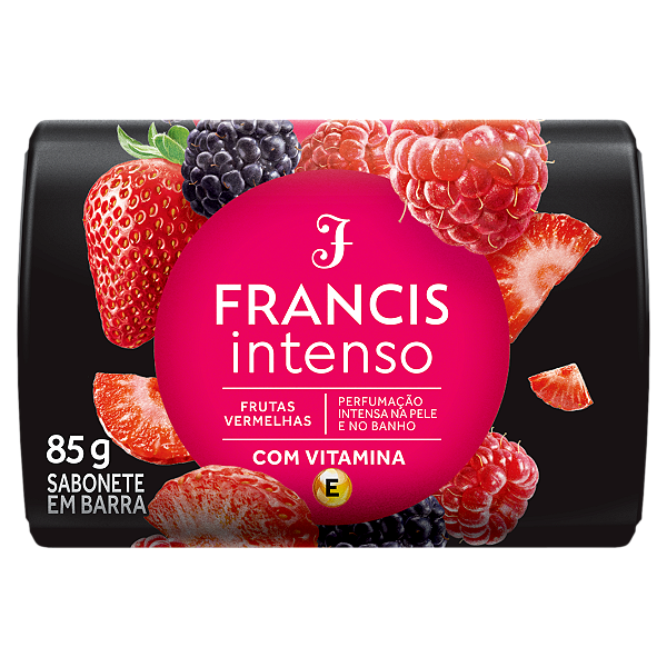Sabonete Francis Intenso Frutas Vermelhas Com Vitamina E - 85Gr - Embalagem 12X85 GR - Preço Unitário R$1,85