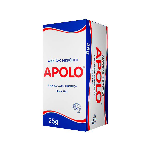 Algodao Apolo Caixa 25Gr - Embalagem 20X25 GR - Preço Unitário R$1,64