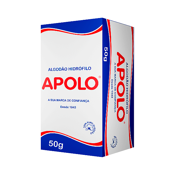 Algodao Apolo Caixa 50Gr - Embalagem 20X50 GR - Preço Unitário R$2,78