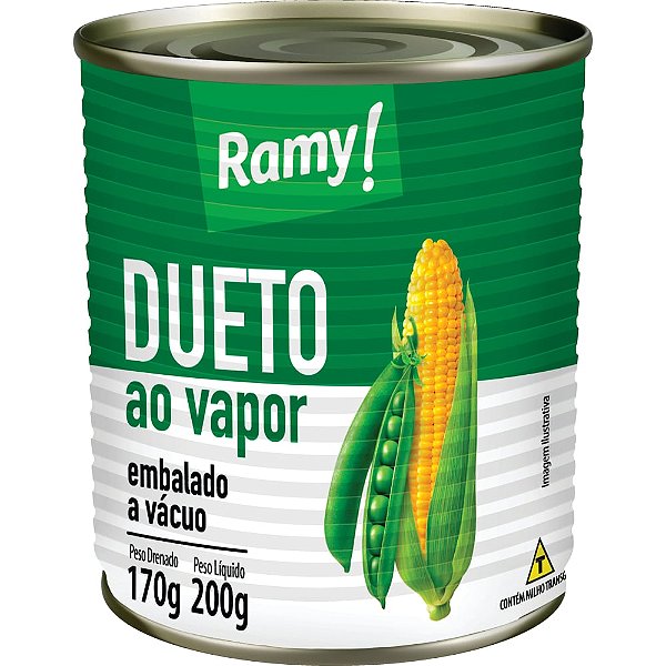 Dueto De Ervilha E Milho Ramy Ao Vapor Lata 170Gr - Embalagem 30X170 GR - Preço Unitário R$3,78