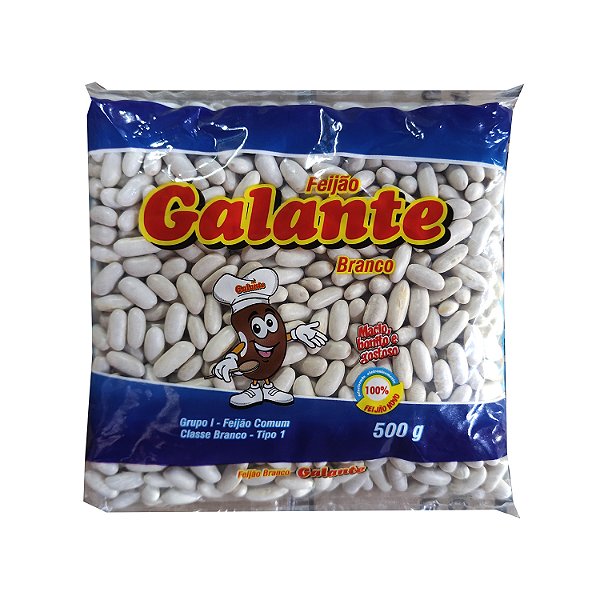 Feijao Branco Galante 500Gr - Embalagem 20X500 GR - Preço Unitário R$8,28