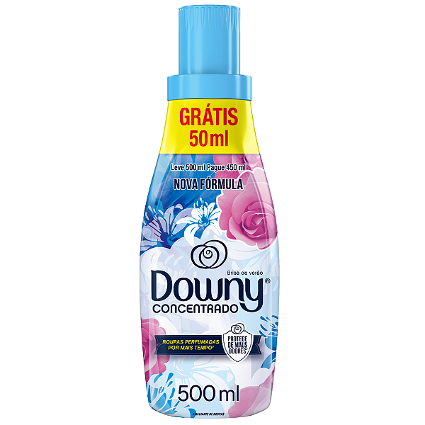 Amaciante De Roupas Concentrado Downy Brisa De Verao Azul Promocional 500Ml - Embalagem 1X500 ML