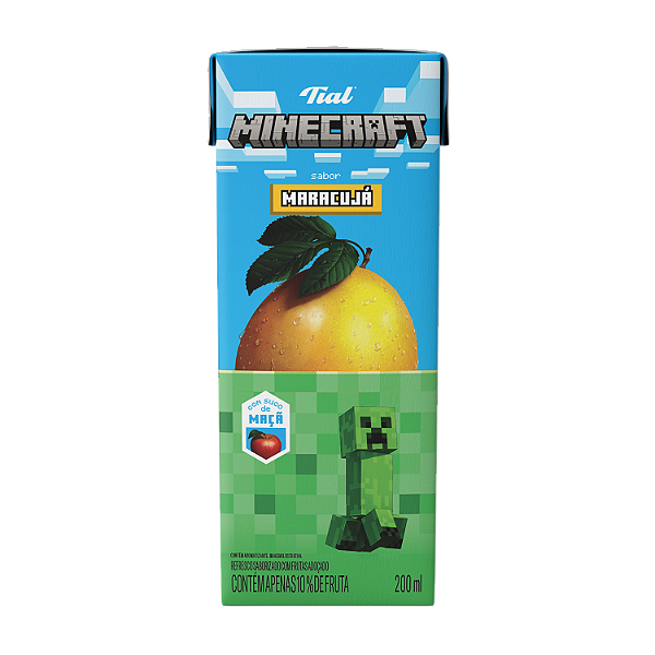 Refresco Tial Kids Minecraft Maracuja Adocado 200Ml - Embalagem 24X200 ML - Preço Unitário R$1,89
