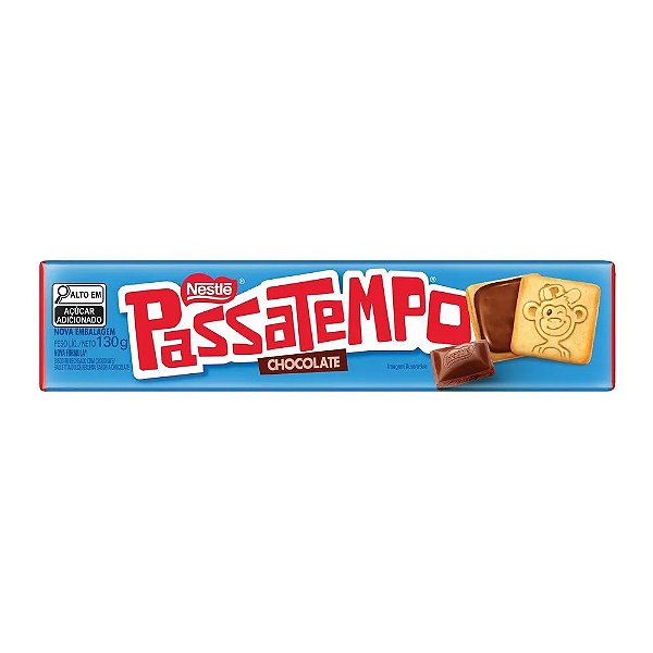 Biscoito Recheado Passatempo Chocolate 130Gr - Embalagem 40X130 GR - Preço Unitário R$2,37
