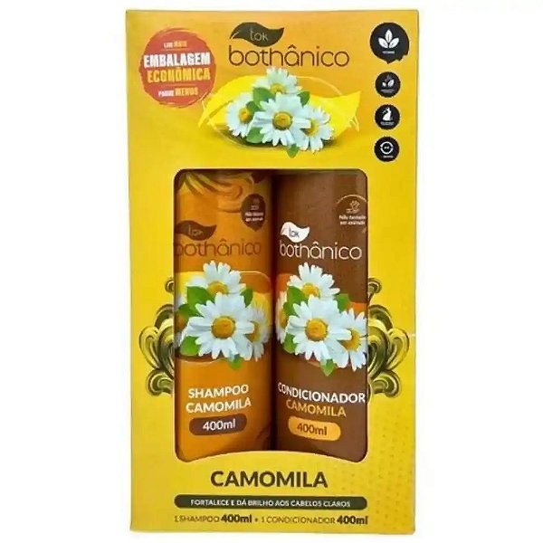 Kit Tok Bothanico Shampoo 400Ml + Condicionador 400Ml Camomila - Embalagem 1X2 UN