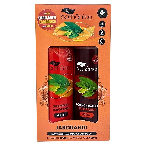Kit Tok Bothanico Shampoo 400Ml + Condicionador 400Ml Jaborandi - Embalagem 1X2 UN
