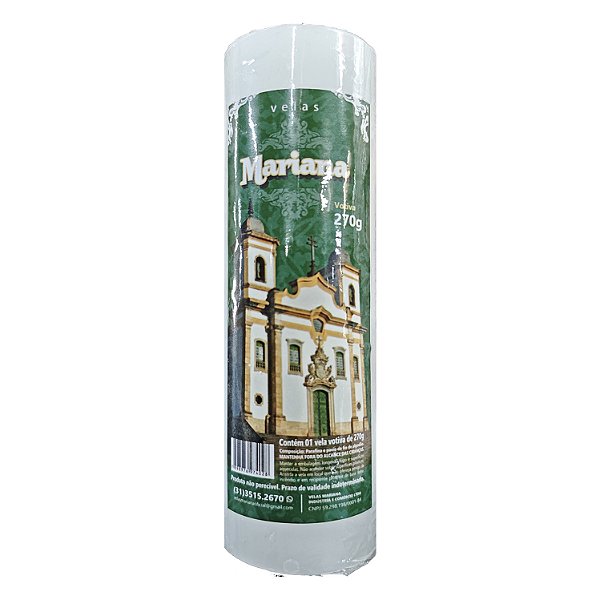 Vela Votiva Mariana 270Gr - Embalagem 6X1 UN - Preço Unitário R$9,57