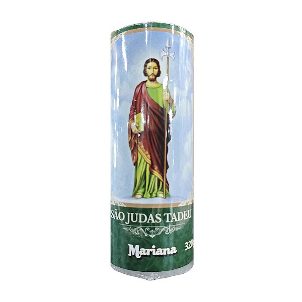 Vela Votiva Mariana Sao Judas Tadeu 320Gr  - Embalagem 6X1 UN - Preço Unitário R$11,64