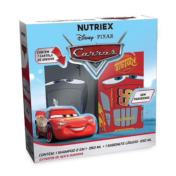 Kit Infantil Nutriex Carros Shampoo 250Ml + Sabonete Liquido 250Ml - Embalagem 1X2 UN