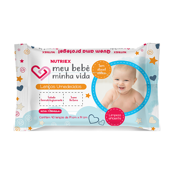 Lenco Umedecido Toalha Nutriex Meu Bebe Com 40 Unidades - Embalagem 1X40 UN