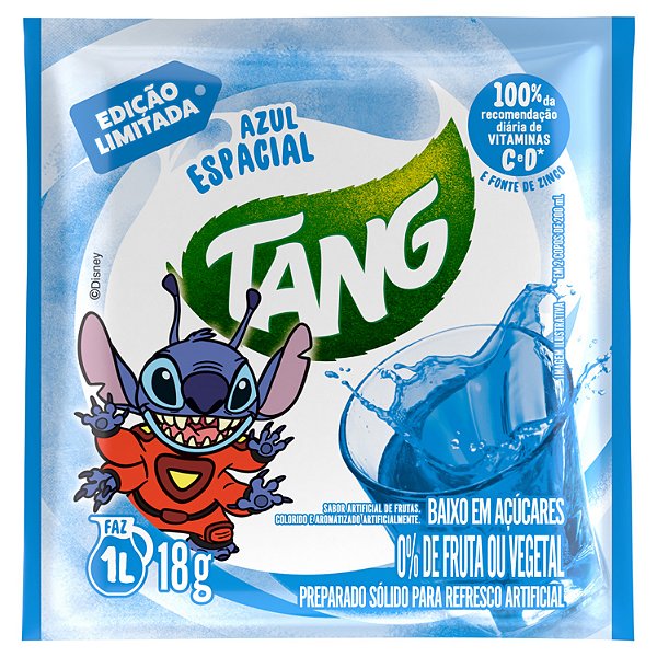 Refresco Em Po Tang Adoçado Azul Espacial 18Gr - Embalagem 18X18 GR - Preço Unitário R$1,15