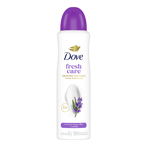 Desodorante Aerossol Dove Fresh Care Lavanda E Baunilha 150Ml - Embalagem 1X150 ML