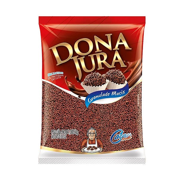 Chocolate Granulado Macio Dona Jura 1,05Kg - Embalagem 1X1,05 KG