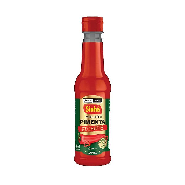 Molho De Pimenta Picante Sinha Pet 145Ml - Embalagem 12X145 ML - Preço Unitário R$2,83