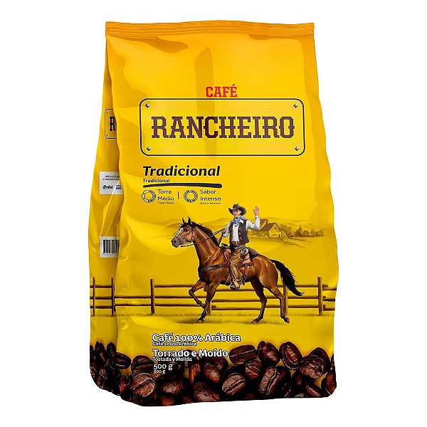 Cafe Rancheiro Tradicional 500Gr - Embalagem 10X500 GR - Preço Unitário R$32,50