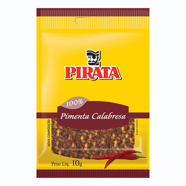 Pimenta Calabresa Pirata Cartela 10Gr - Embalagem 30X10 GR - Preço Unitário R$2,38