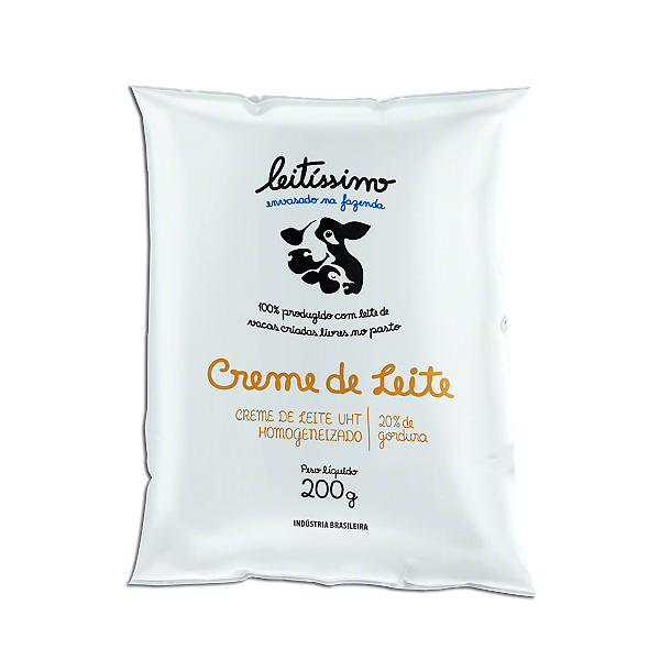 Creme De Leite Leitissimo 20% De Gordura Sache 200Gr - Embalagem 27X200 GR - Preço Unitário R$2,27
