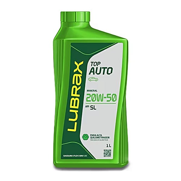 Oleo Lubrificante Lubrax Top Auto 20W50SL - 1 Litro - Embalagem 1X1 LT