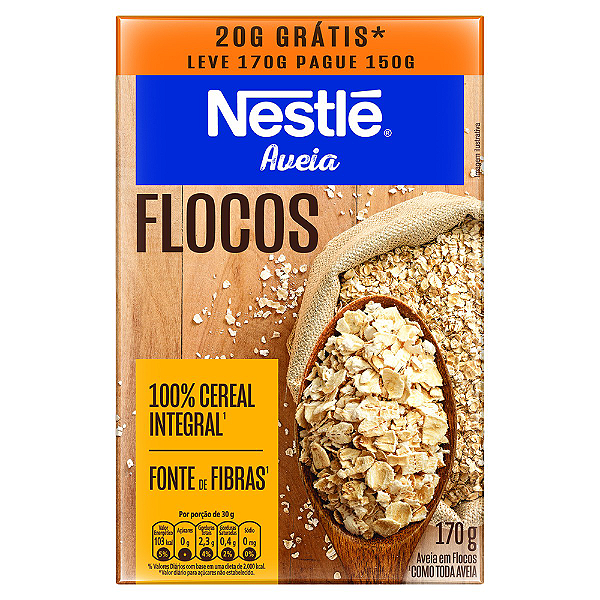 Aveia Nestle Flocos Promocional 170Gr  - Embalagem 1X170 GR